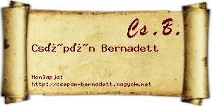 Csépán Bernadett névjegykártya