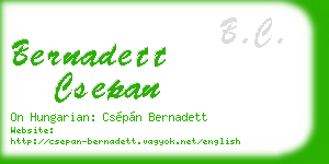 bernadett csepan business card